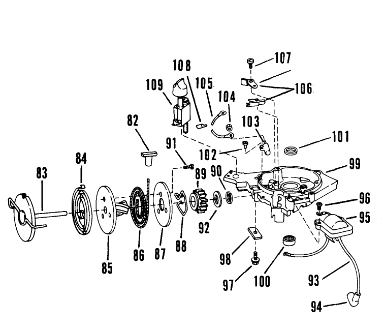 Magneto And Starter - Engine Group - D411 Utility Models: 4501, 8601 Diagram and Parts List for 8601 (00000001 - 99999999)(1980) Lawn Boy Lawn Mower